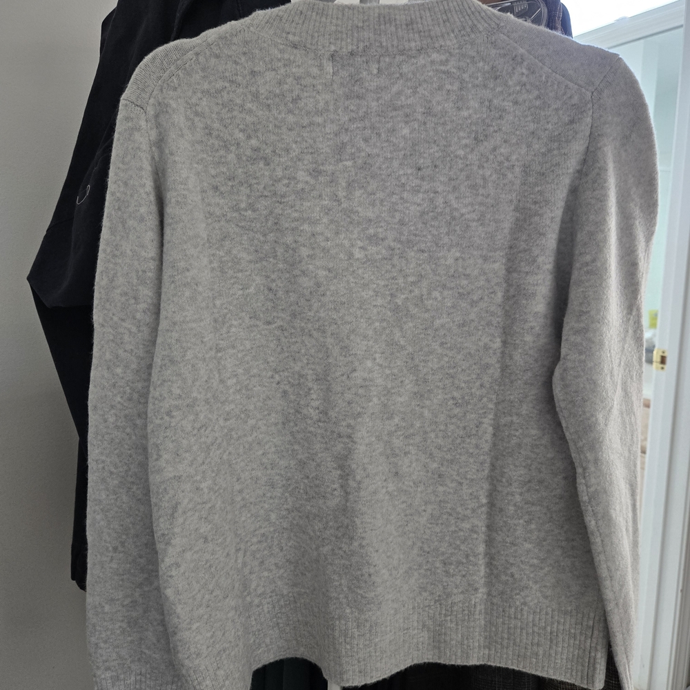 J. Crew Women's Heather Gray Crewneck Sweater - Picture 2 of 4